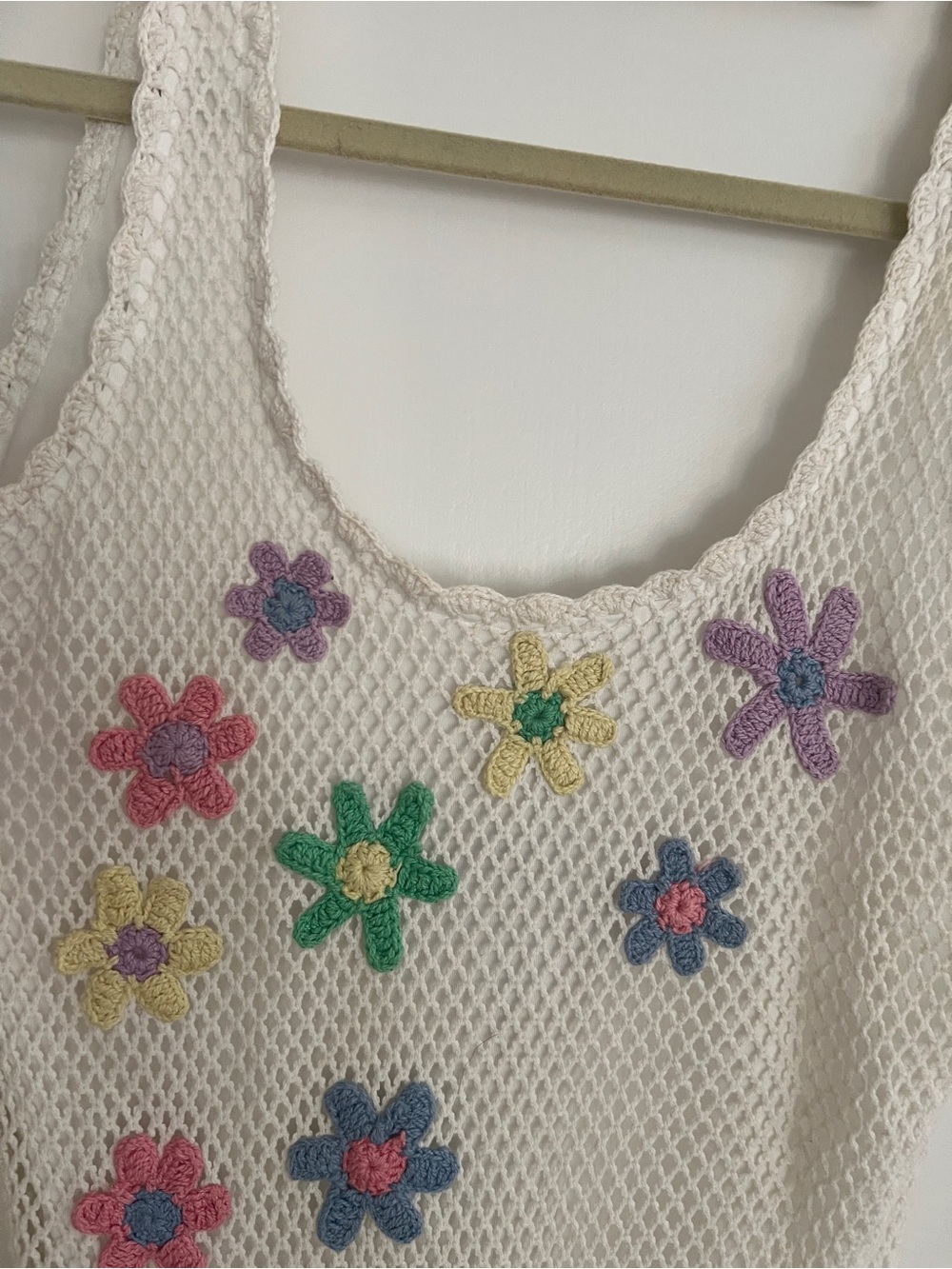 Beach Riot White Crochet Floral Appliqué Coverup - Picture 4 of 6